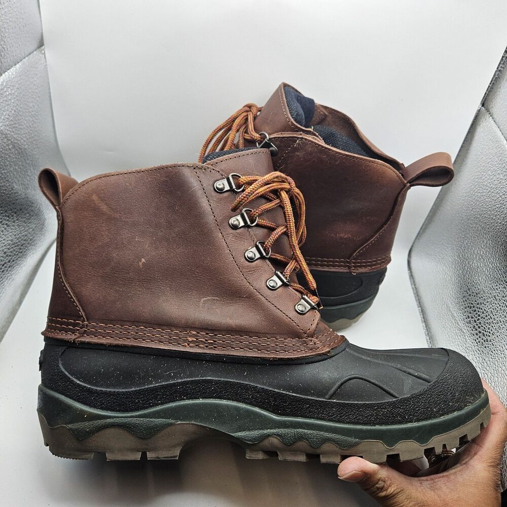 L.L. Bean Mens Brown Duck Muck Rugged Outdoors Waterproof Insulated Boots Sz 11M - Picture 6 of 10